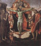 Trinity with Mary Magdalene,St John the Baptist,Tobias and the Angel (mk36), Sandro Botticelli